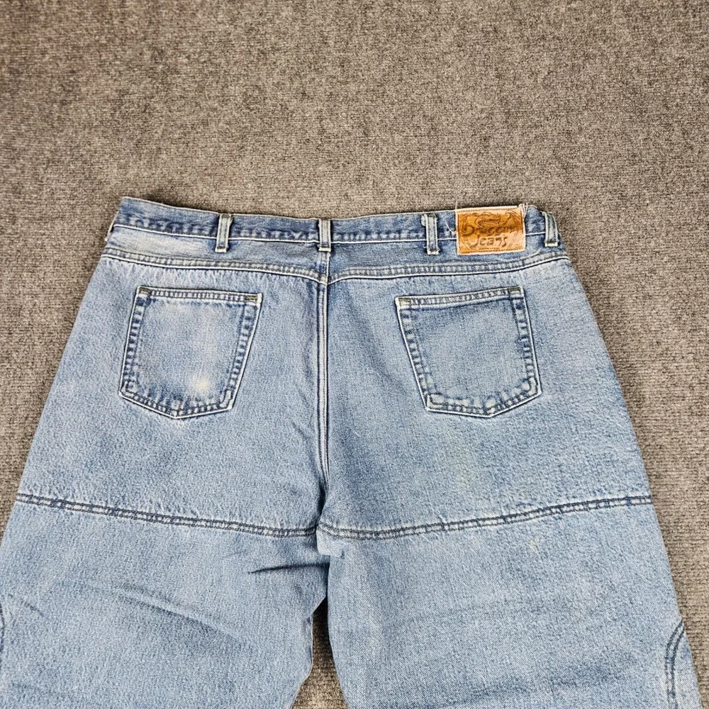 Draggin Jeans Kevlar Lined Motorcycle Riding Pants Light Wash Denim Mens 42x30